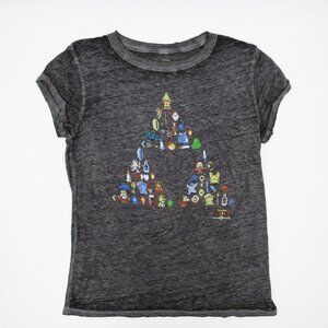 NWT Legend of Zelda 8-Bit Retro Cast Triforce Burnout T-Shirt Womens Size M
